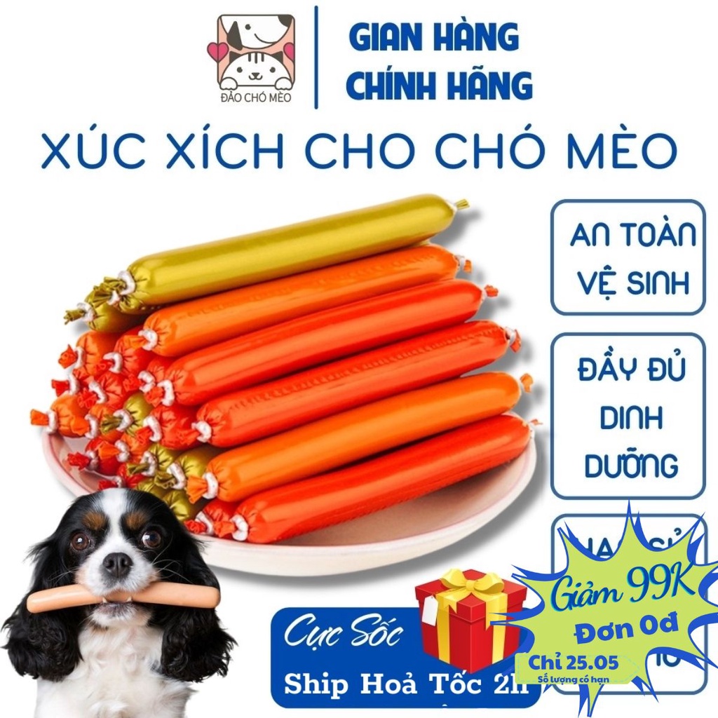 Xúc xích chó mèo ăn liền 15gr - Đảo Chó Mèo