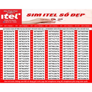 Sim số đẹp Phong Thủy 4G itelecom ( gói may 90Gb gọi free vinaphone )