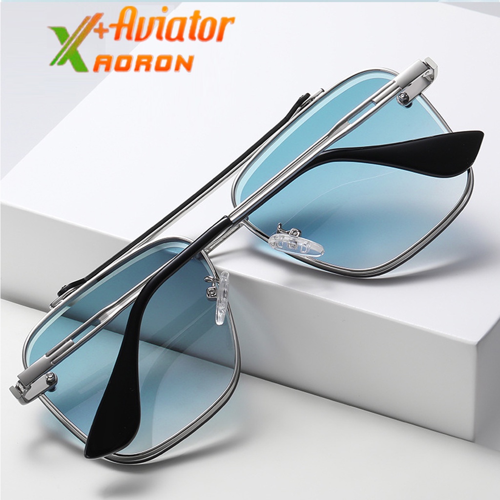 Kính Mát Nam Nữ Cao Cấp  AVIATOR AORON Thời Trang Italia Gọng Vuông Unisex Bảo Vệ Mắt Chống Tia UV400