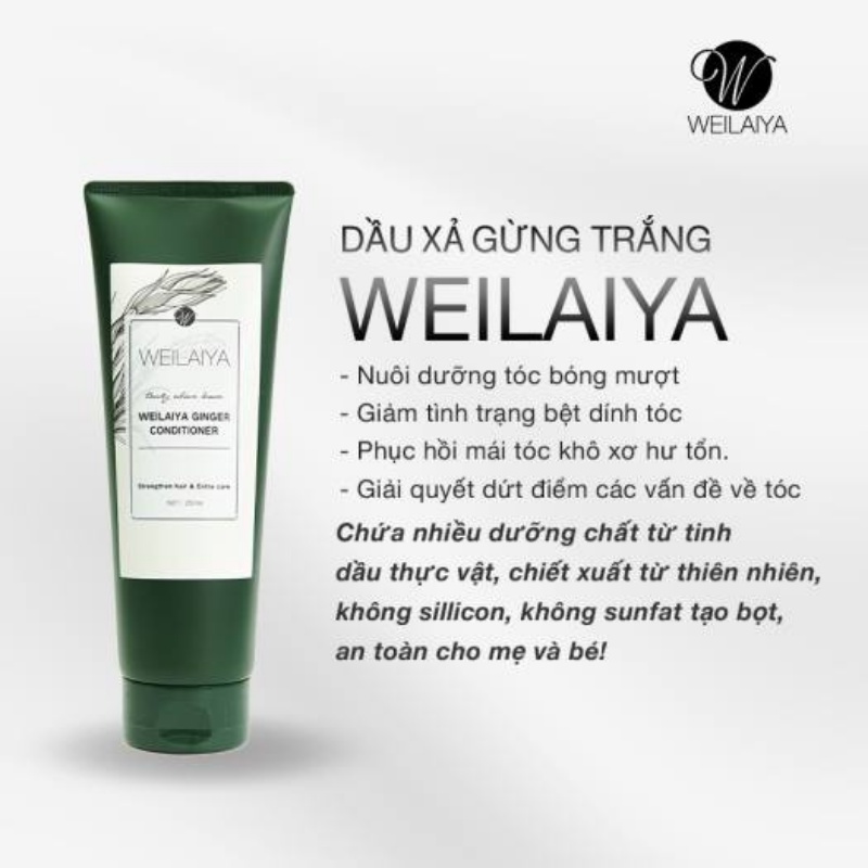 Bộ Dầu Gội Gừng Weilaiya Trắng Chính Hãng Dầu Gội Thảo Dược Cho Tóc Khô Ngăn Ngừa Rụng Tóc Kích Thích Mọc Tóc 400ml HT01