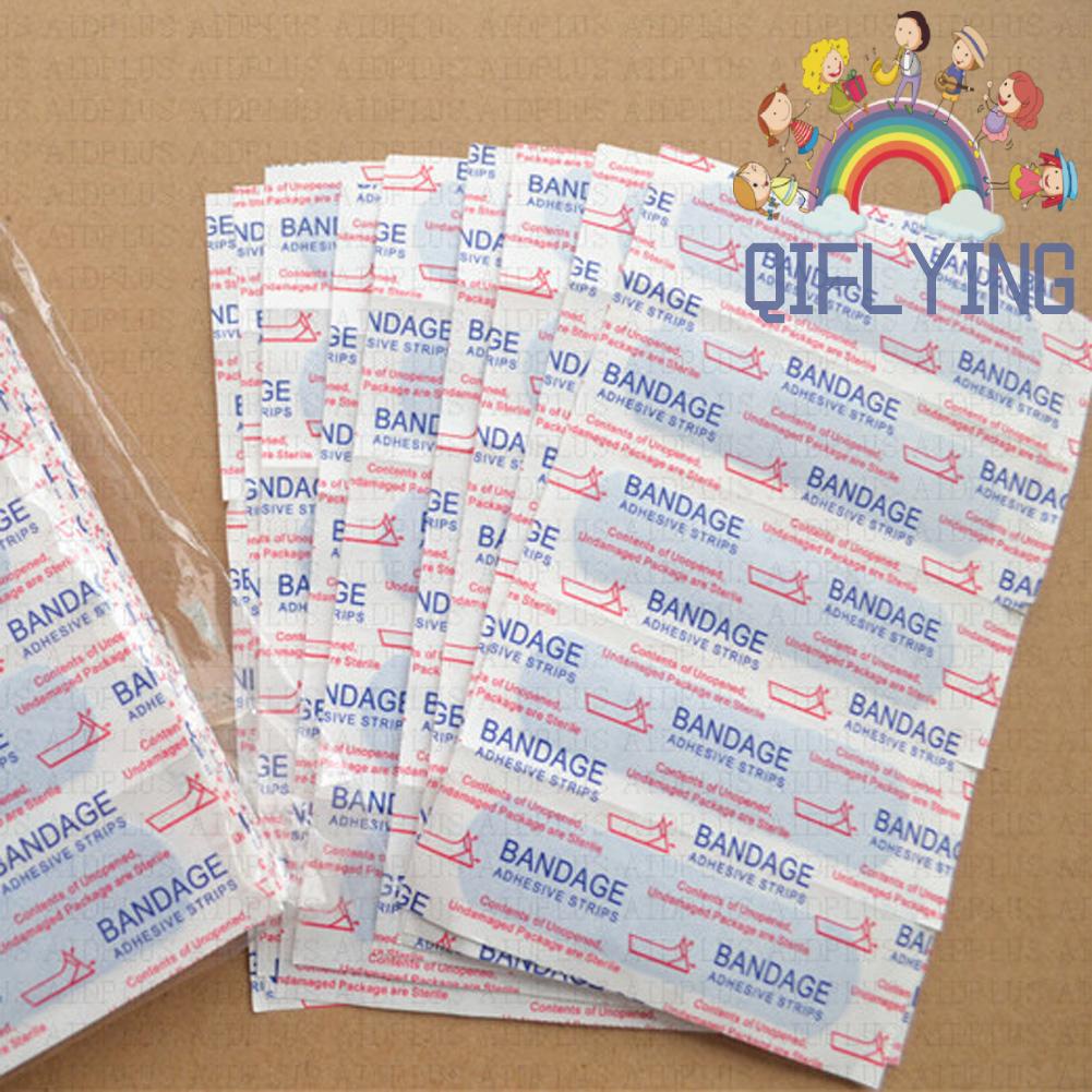 Bộ 100 Băng Cá Nhân Kim Loại Chống Thấm Nước
