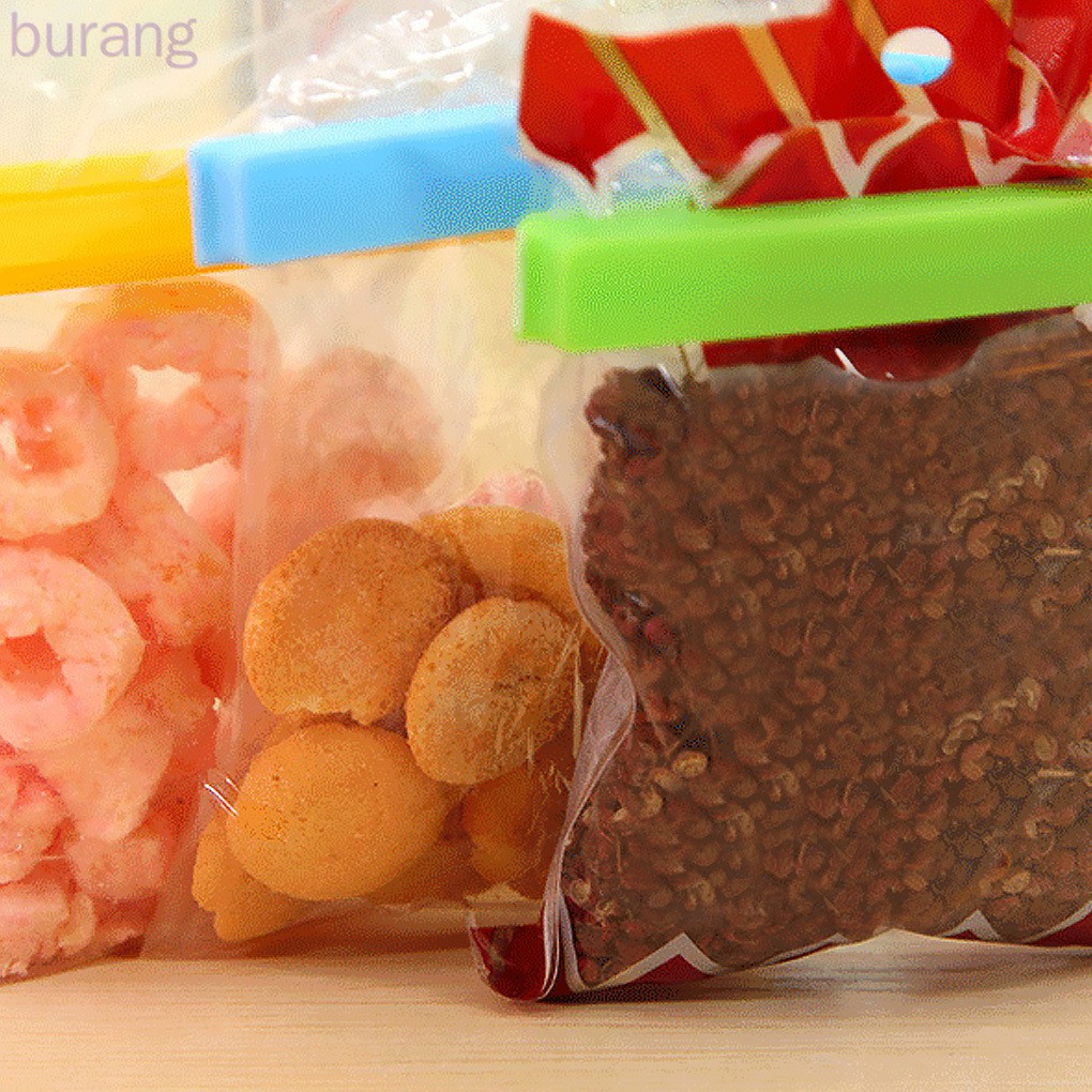 Set 10 kẹp miệng túi đựng thực phẩm giúp bảo quản tươi ngon bằng nhựa nhiều màu tùy chọn