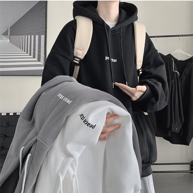 Áo hoodie đơn giản phù hợp nam nữCODmũ len
