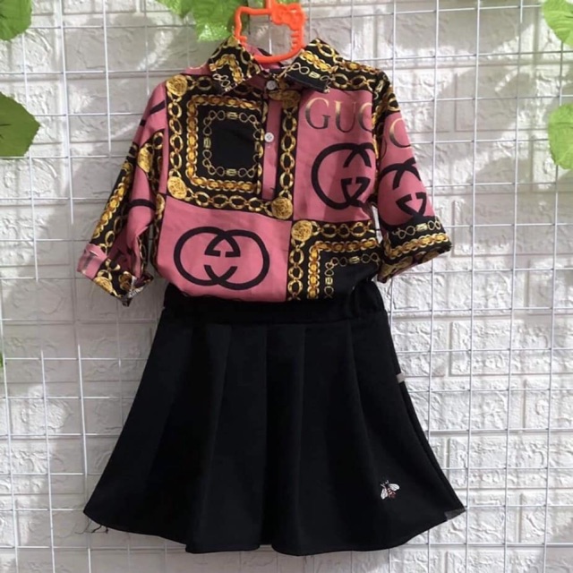 Sét áo lụa+ chân váy ong thêu size nhỡ