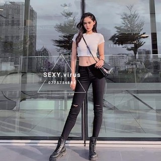 Quần skinny jean đen