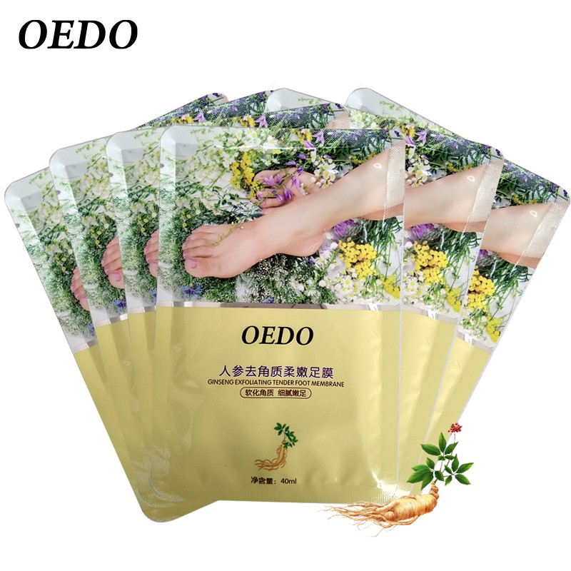 Bộ 6 mặt nạ chân OEDO chiết xuất nhân sâm tẩy tế bào chết làm trắng sáng da