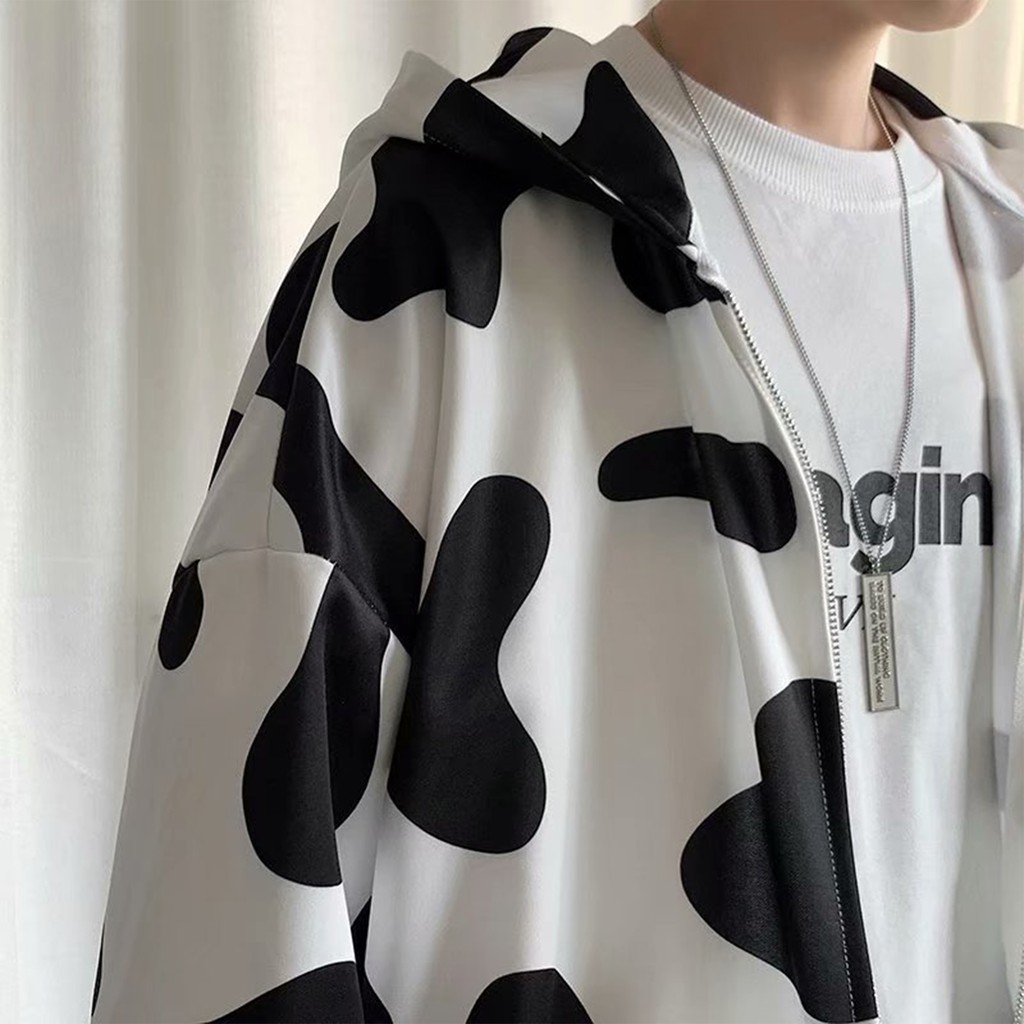 Áo khoác hoodie nỉ Bò Sữa unisex nam nữ GAZU, áo khoác đôi có mũ đẹp form rộng-GZ420 | BigBuy360 - bigbuy360.vn