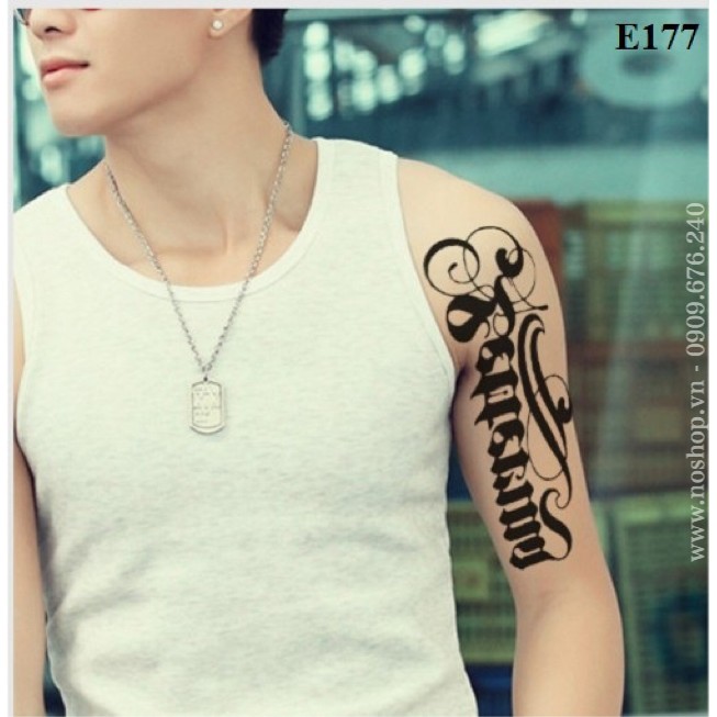 Hình Xăm Dán Chữ E177