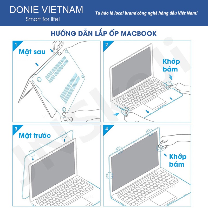Combo Case, Ốp Cho Macbook Kèm Phủ Phím Nhiều Màu Bảo Vệ Chống Trầy Xước Va Đập Tốt