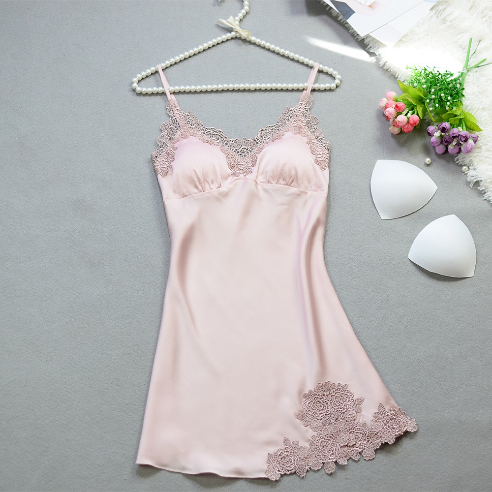 Váy ngủ sexy lụa hai dây cao cấp phối ren🔥FREESHIP 50K 🔥TẶNG mút đệm ngực 3sz 40 tới 65kg đồ ngủ bầu sexy  hot giá rẻ | BigBuy360 - bigbuy360.vn