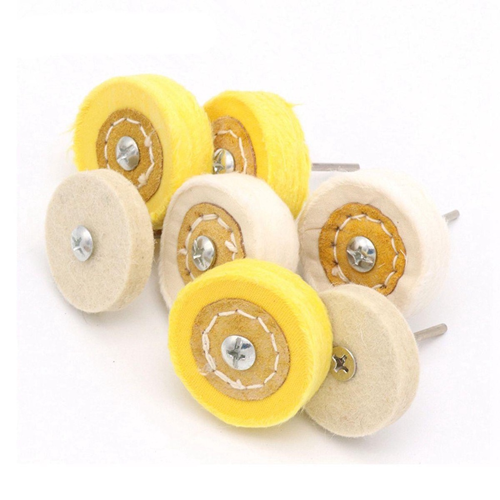 Bộ Bánh Xe Vải Cotton Len Hình Chữ T Đánh Bóng AUGUSTINA Kèm Đầu Mài
