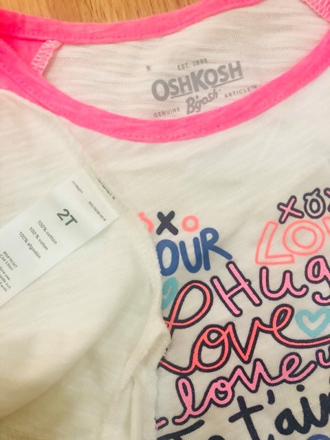 Áo bé gái tay dài Oshkosh