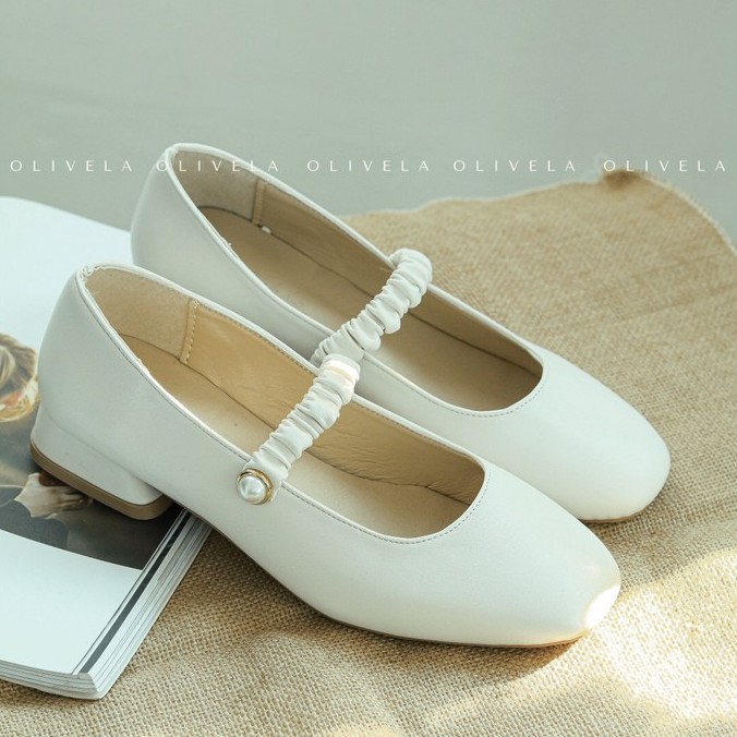 [Mã OLIVEAXT giảm 15k] - Giày búp bê vintage, giày bệt nữ, giày vintage Mary Jane