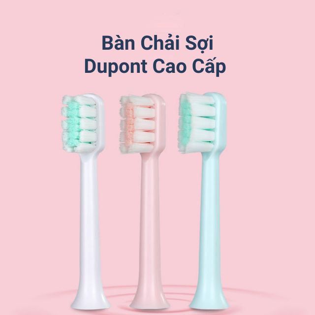 Bàn chải đánh răng điện sonic đổi trả 1 tháng kèm quà tặng 5 chế độ 4 đầu chải chống nước sợi dupont kháng khuẩn 518A