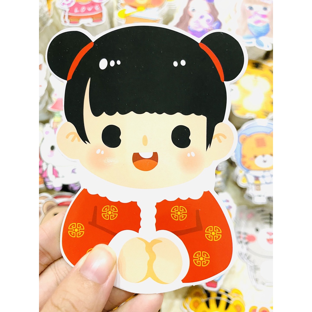 Bao lì xì chibi tết 2023 ngộ nghĩnh, mèo thần tài dễ thương, giấy cao cấp sang chảnh