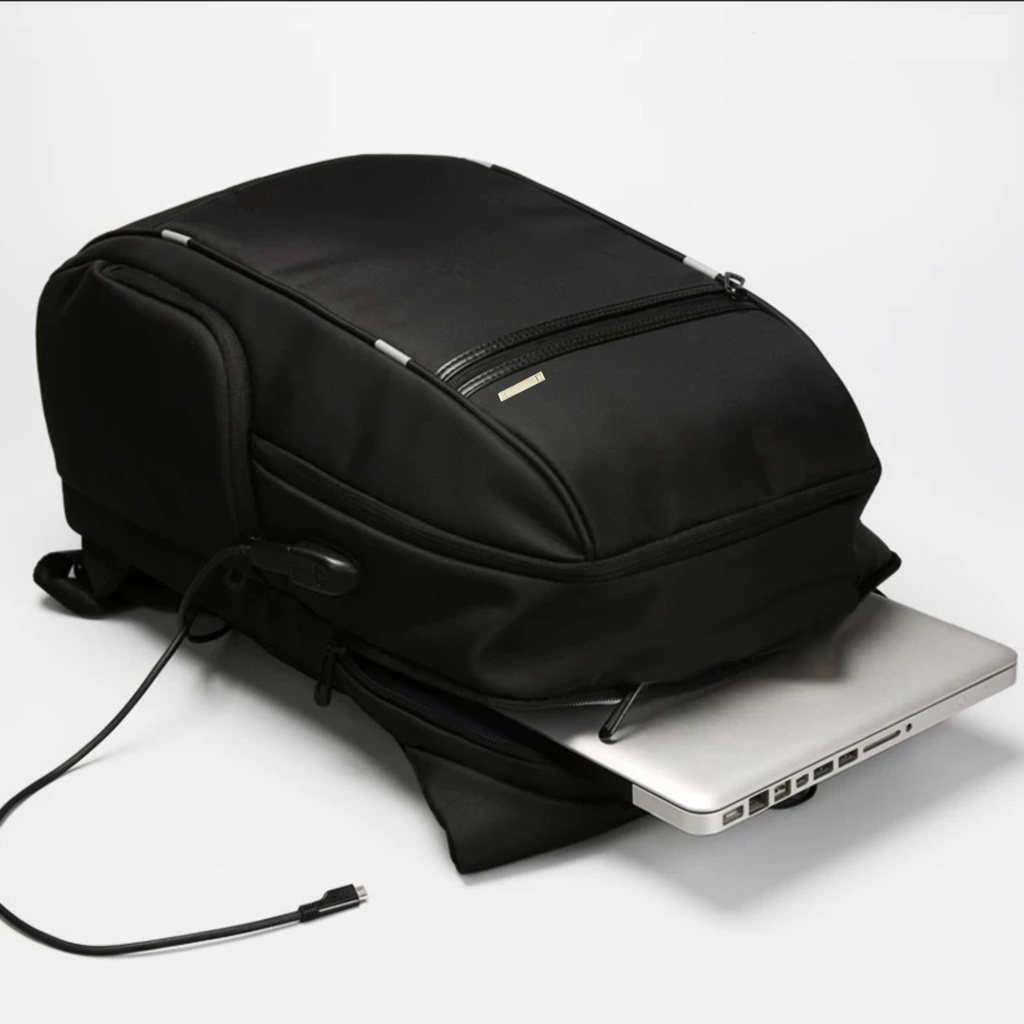 Balo Nam Nữ Đựng Laptop, Có Ngăn Chống Sốc Laptop Và Cổng USB Tiện Lợi, Chất Liệu Chống Nước Dùng Đi Làm &amp; Công Tác