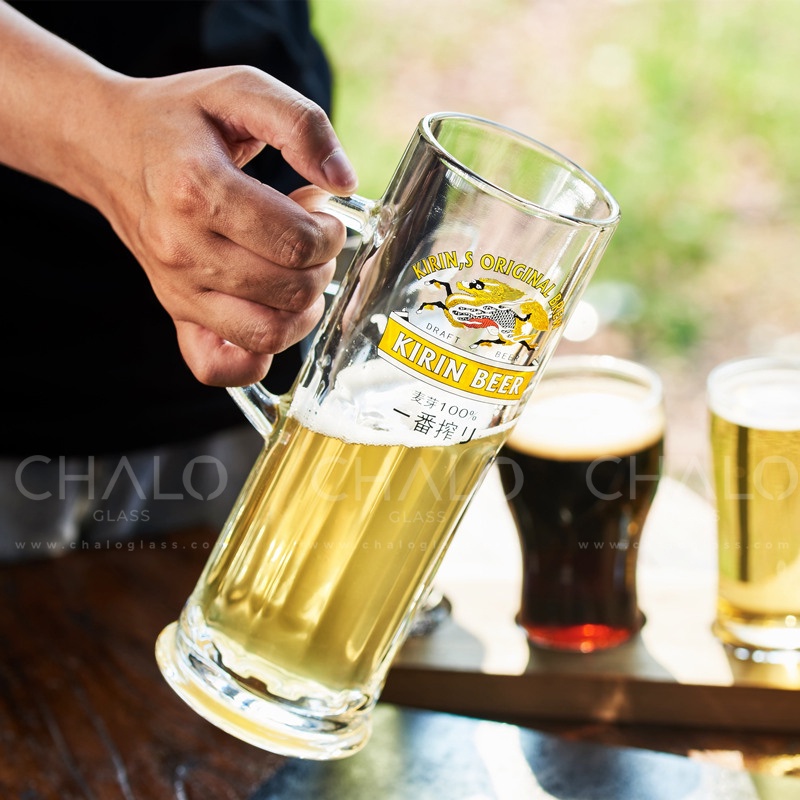 [Made in Thailand] Ly bia thủy tinh có quai Ocean Berliner Beer Mug 365ml - P00940