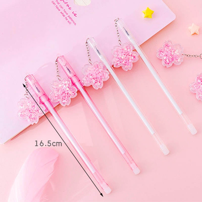 Bút Kim Tuyến Nước Họa Tiết Hoa Anh Đào Dễ Thương Dành Cho Học Sinh