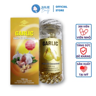 Tinh dầu tỏi gừng Garlic Oil Concentrate NuHealth Mỹ lọ 300 viên Tăng Cường Đề Kháng
