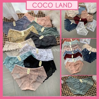 Quần lót ren Thái form to lưng cao -Quần lót nữ vải ren mềm mại xuyên thấu -Quần lót ren nữ cao cấp cạp cao định hình