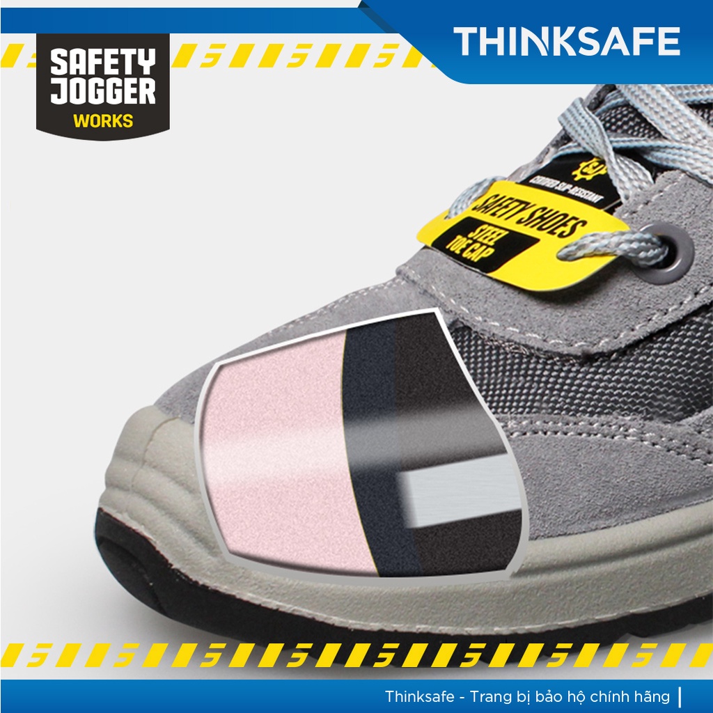 Giày bảo hộ lao động Safety Jogger Organic S1P SRC chống đinh, chống trơn, chống dập ngón, dùng cho nam nữ