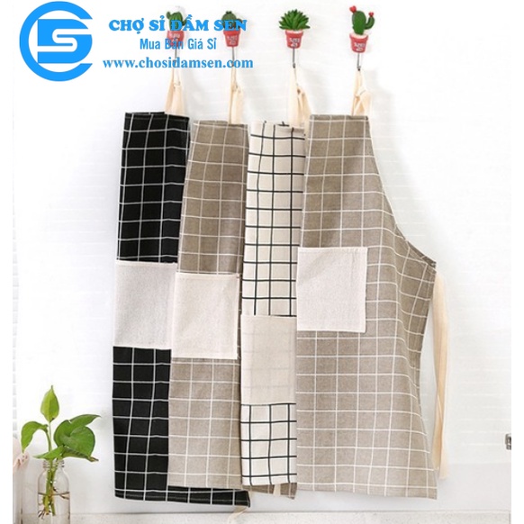 Tạp dề vải canvas có túi tiện dụng cho làm bếp G322-TapDe