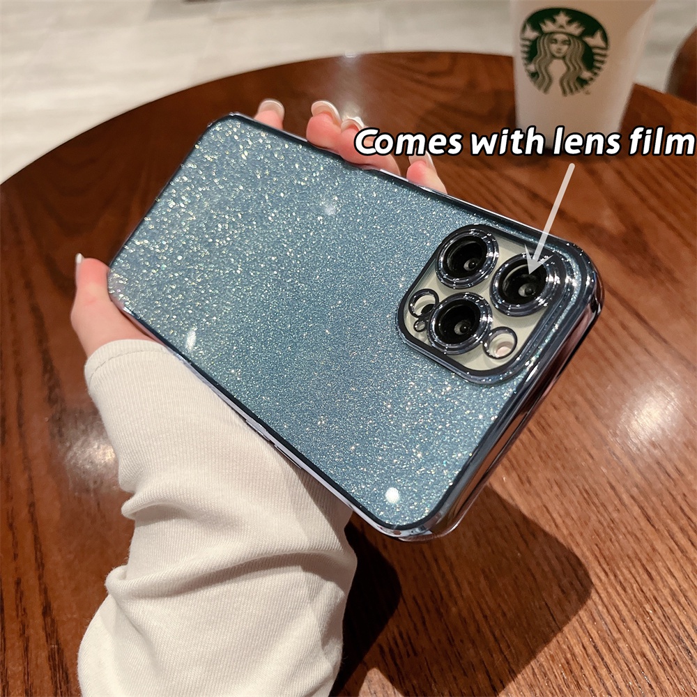 Ốp Điện Thoại TPU Mềm Trong Suốt Mạ Điện Lấp Lánh Cho Iphone 11 Pro Max Xs Max Xr 8 7Plus