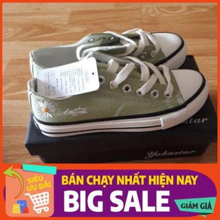 ! TẾT Free (Sneaker nữ mới 2020)Giày sneaker hoạ tiết hoa cúc( Kèm video và ảnh thật) Xịn Nhất 2020 ⚡ CHẤT sịn : ' ( :
