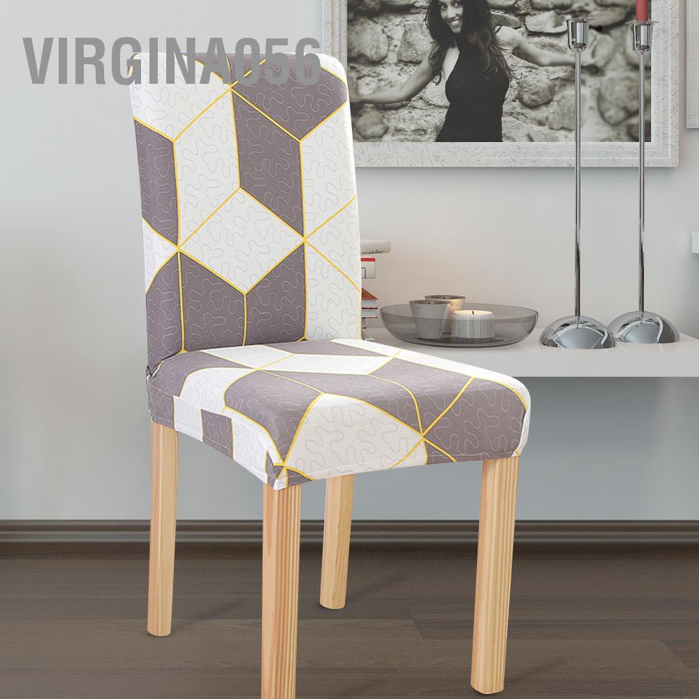 Virgina056 Removable Washable Dining Chair Protector Cover Seat Slipcover for Hotel Room