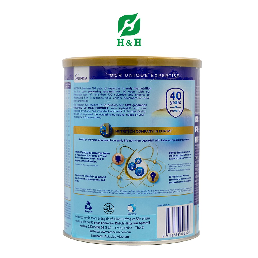 Sữa Aptakid số 3 – Dinh dưỡng ưu việt cho trẻ trên 24 tháng tuổi - 900g