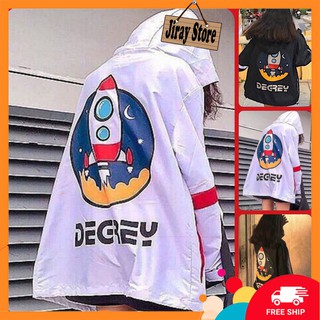 Áo Khoác Dù Nam Nữ - Áo Jacket Bombers Unisex Logo Degrey Siêu Hot ( 2 Màu )