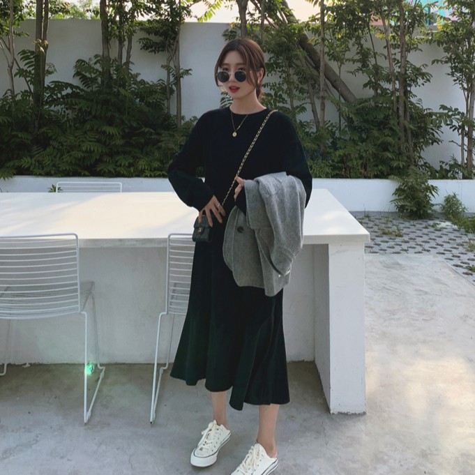 Đầm Tay Dài Phong Cách Retro 40143 | BigBuy360 - bigbuy360.vn