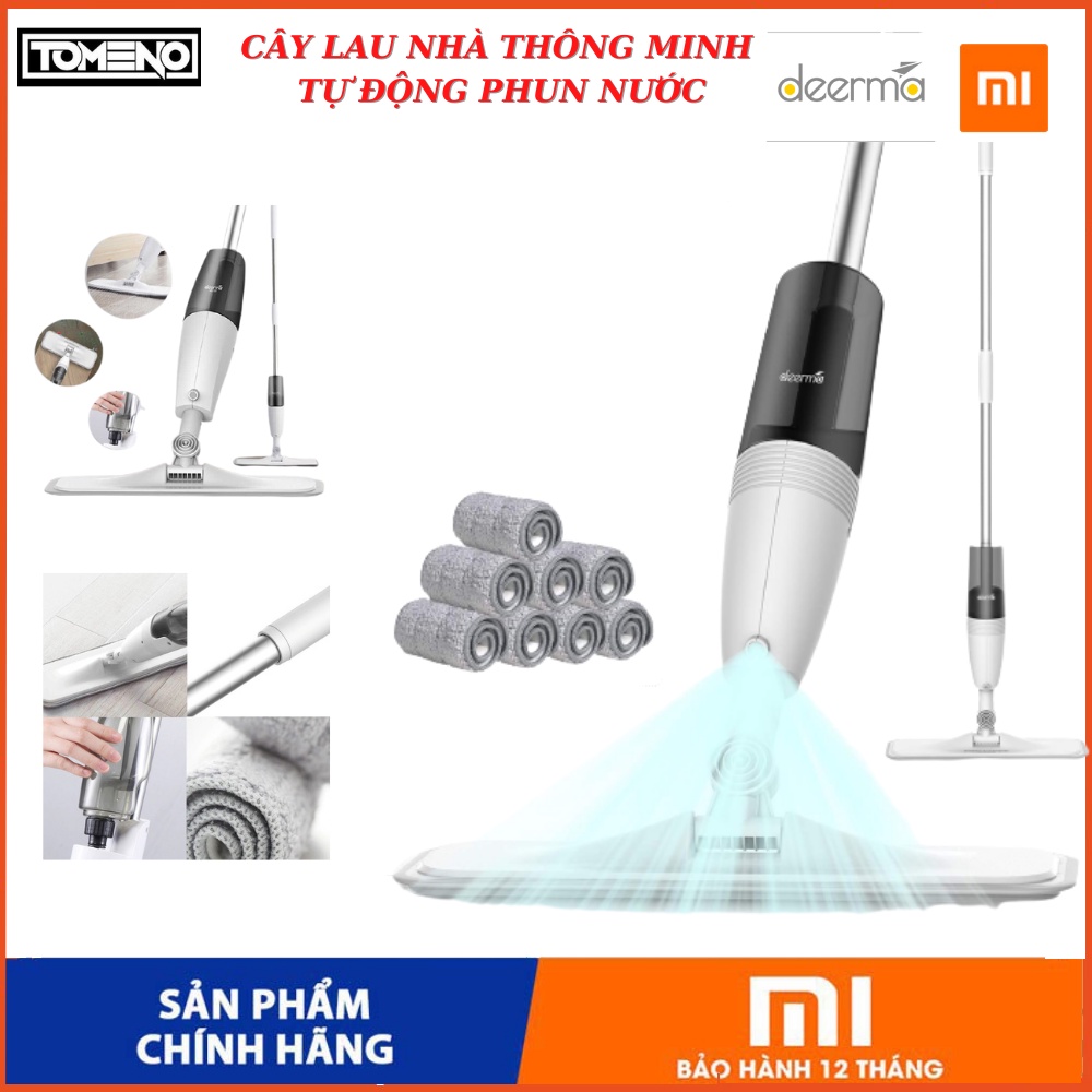 cây lau nhà xiaomi Deerma , chổi lau nhà phun nước , TB800 , TB500 , 2 trong 1 , xoay 360 độ , gọn nhẹ , tomeno