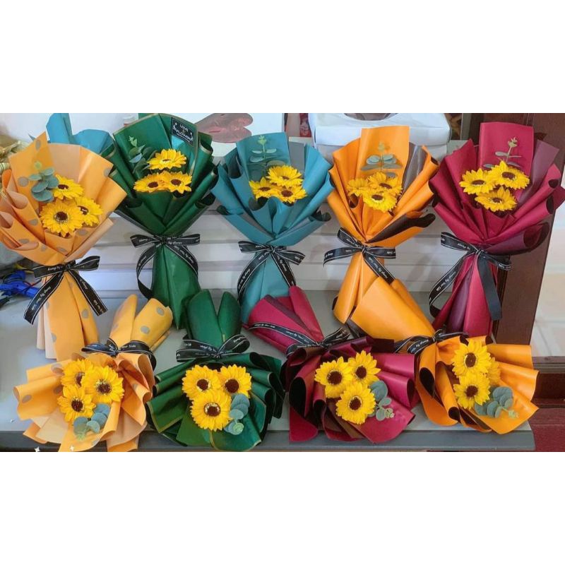 Bó hoa hướng dương sáp 1,3,5,7 bông.