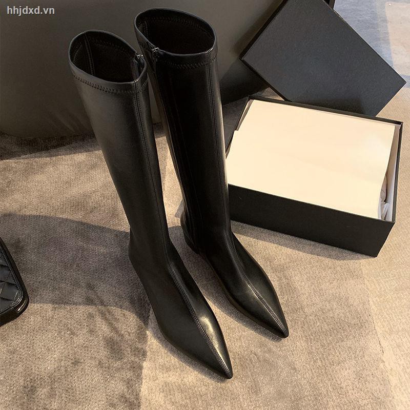 Giày Bốt Da Cổ Cao Đến Đầu Gối Lót Nhung Dày Thời Trang Thu Đông Cho Nữ | BigBuy360 - bigbuy360.vn