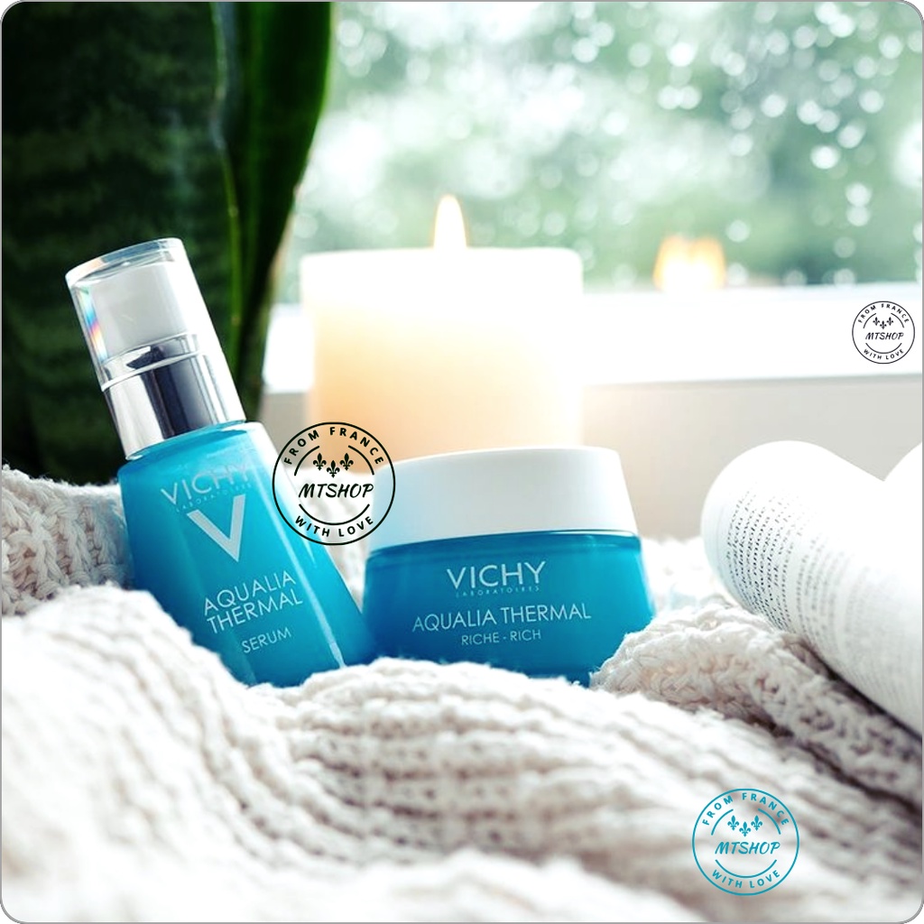 VICHY Kem / Gel Dưỡng Ẩm Ngày Aqualia Thermal (15mL): Phục Hồi Sâu, Giữ Da Mềm Mịn & Ẩm Mượt Suốt 48h [Nội địa Pháp]