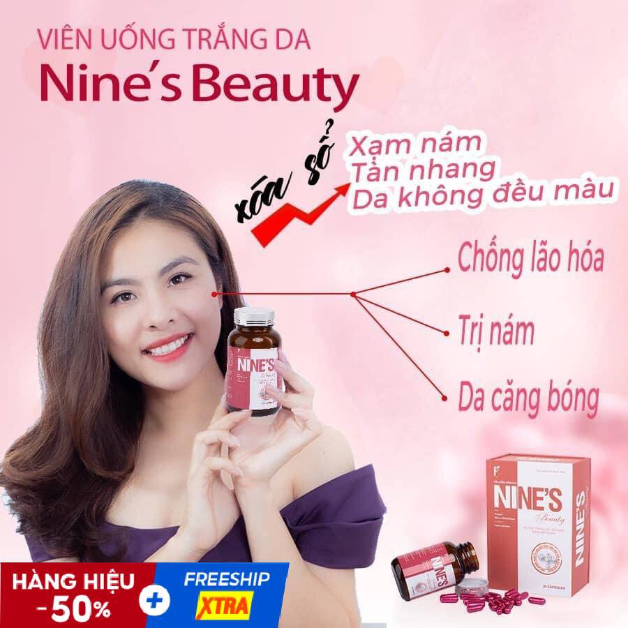 Viên Uống Trắng Da, Mờ Nám, Giảm Nếp Nhăn Chính Hãng Nines Beauty