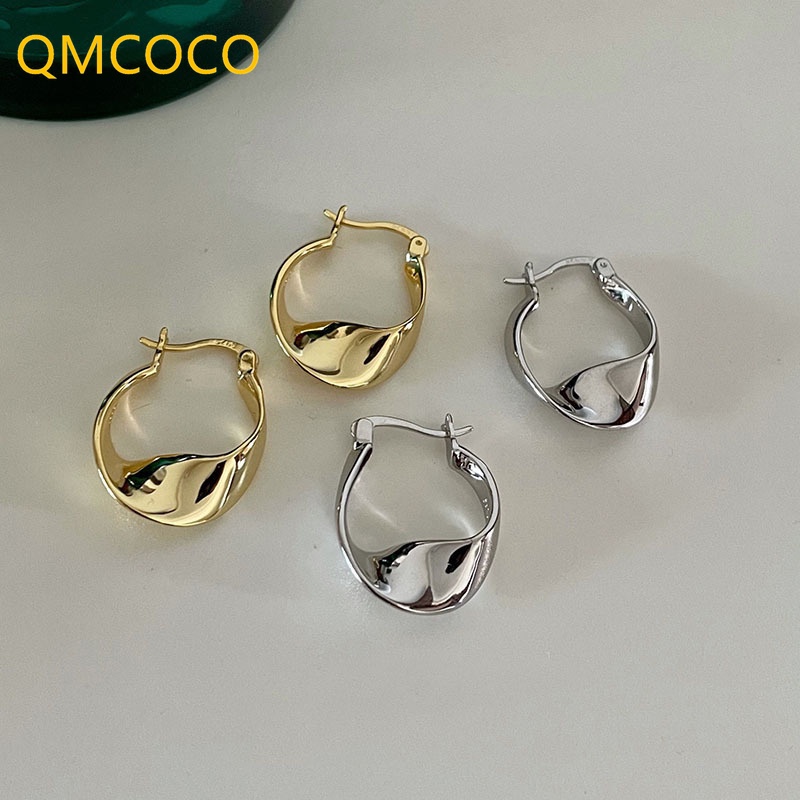 Khuyên Tai Dạng Xoắn Ốc Màu Vàng / Bạc Phong Cách INS Sáng Tạo Thời Trang Dành Cho Bạn Nữ Làm Quà Tặng Tiệc Tùng