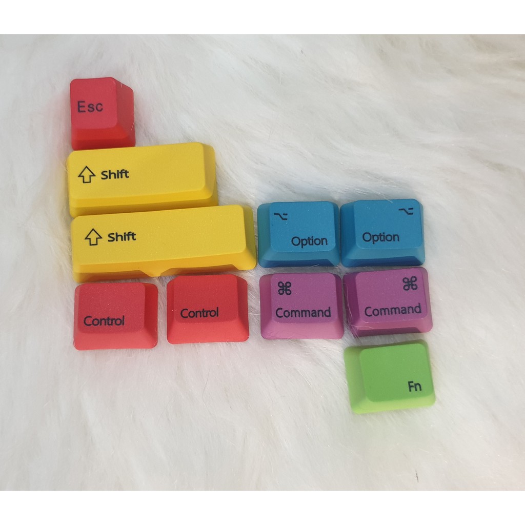 Set keycap 10 nút modifier PBT CMYK (dùng cho Mac / Windows)