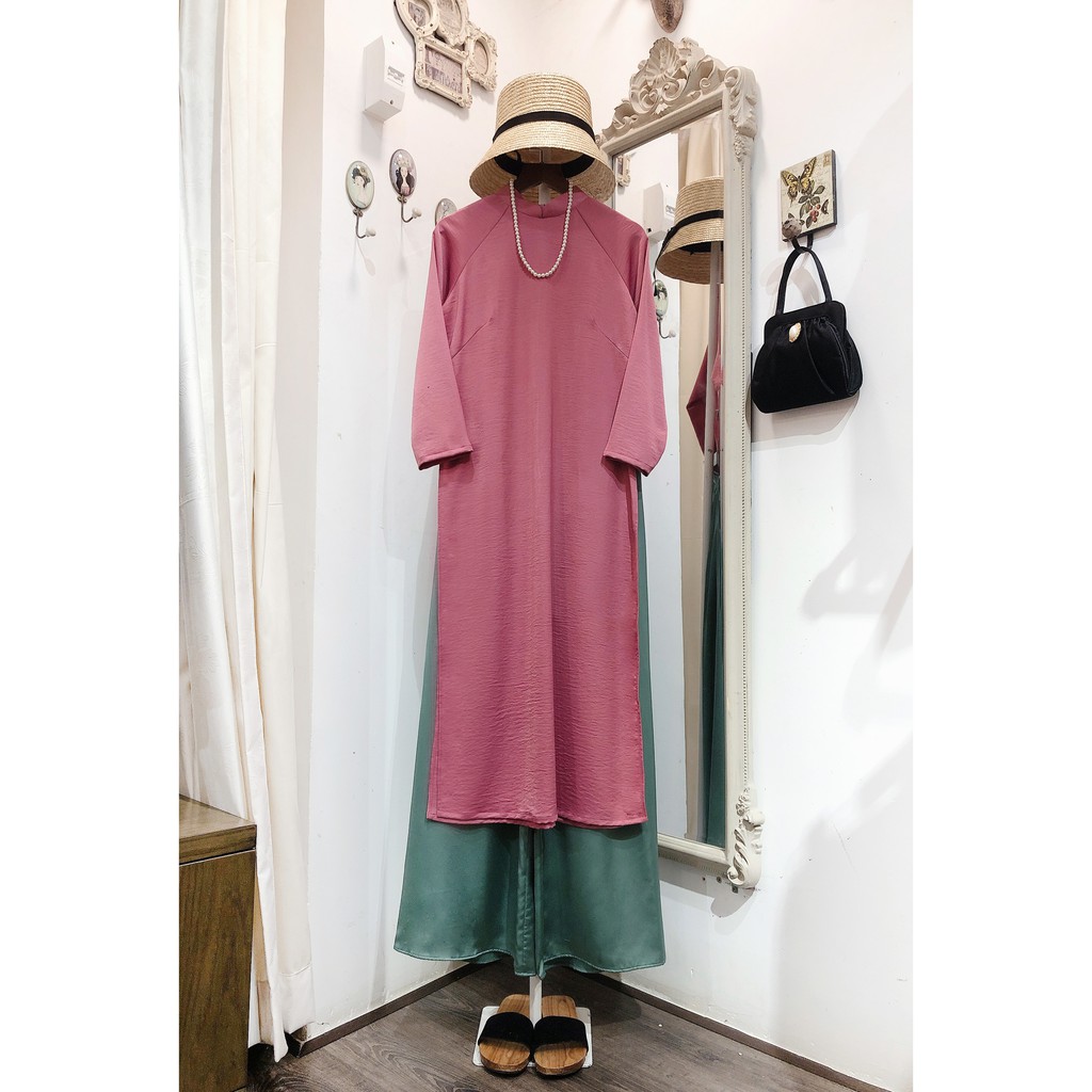 Set Áo dài Rosemary tây thi hồng đậm