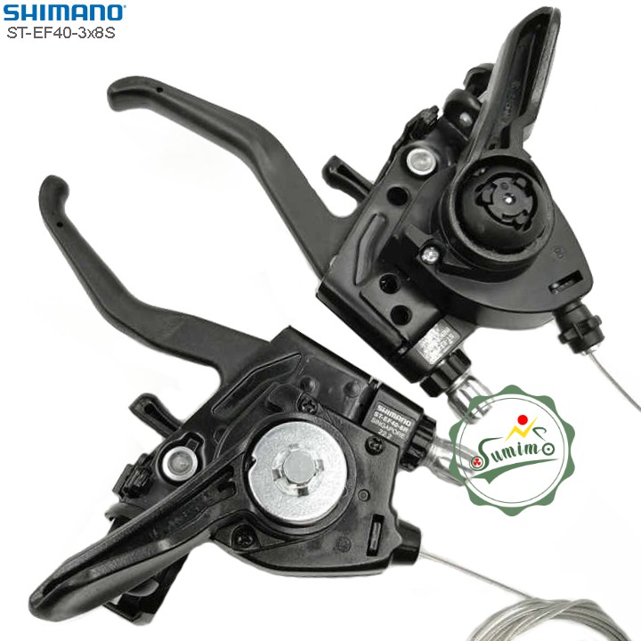 Tay đề xe đạp - Tay bấm xã Shimano ST- EF40-3x8 Speed - Chính hãng