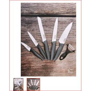 Bộ Dao 6 món phủ sứ Lock & Lock