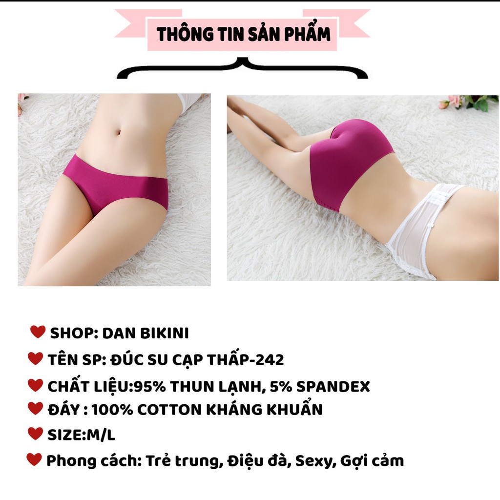 Quần lót nữ ❤️FREESHIP❤️ Quần lót đúc su xuất Nhật cao cấp mềm mại gợi cảm kháng khuẩn❤️Cạp thấp không tạo hằn ❤️Mẫu 242
