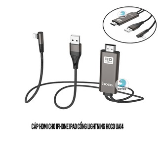 Cáp HDMI cho iPhone iPad cổng Lightning Hoco UA14 dài 2.0m (đen)