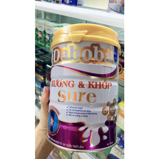 Sữa Bột Xương Khớp Daboba Sure 900g - Giúp xương khớp chắc khỏe, ngừa loãng xương và tiểu đường