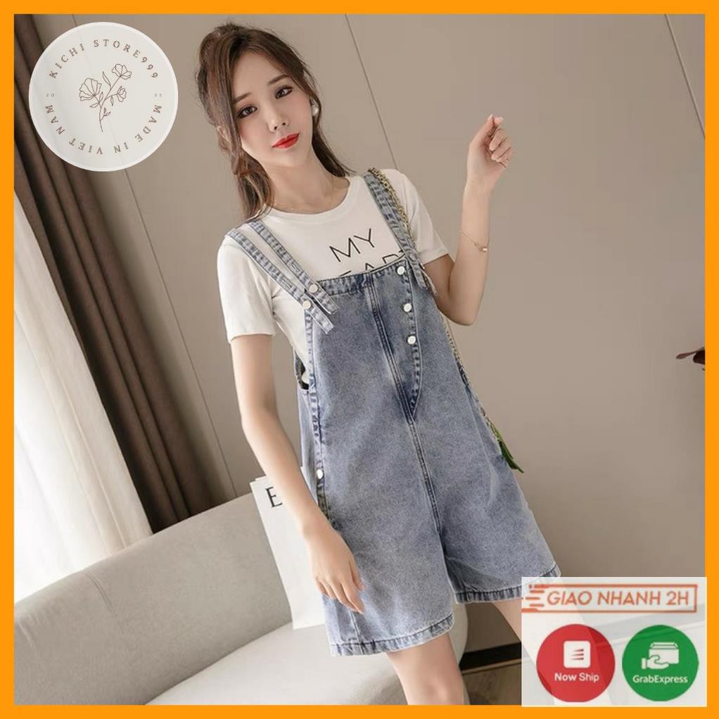 Quần yếm nữ King168, yếm short nữ co dãn nhẹ mẫu mới DC12 New | BigBuy360 - bigbuy360.vn