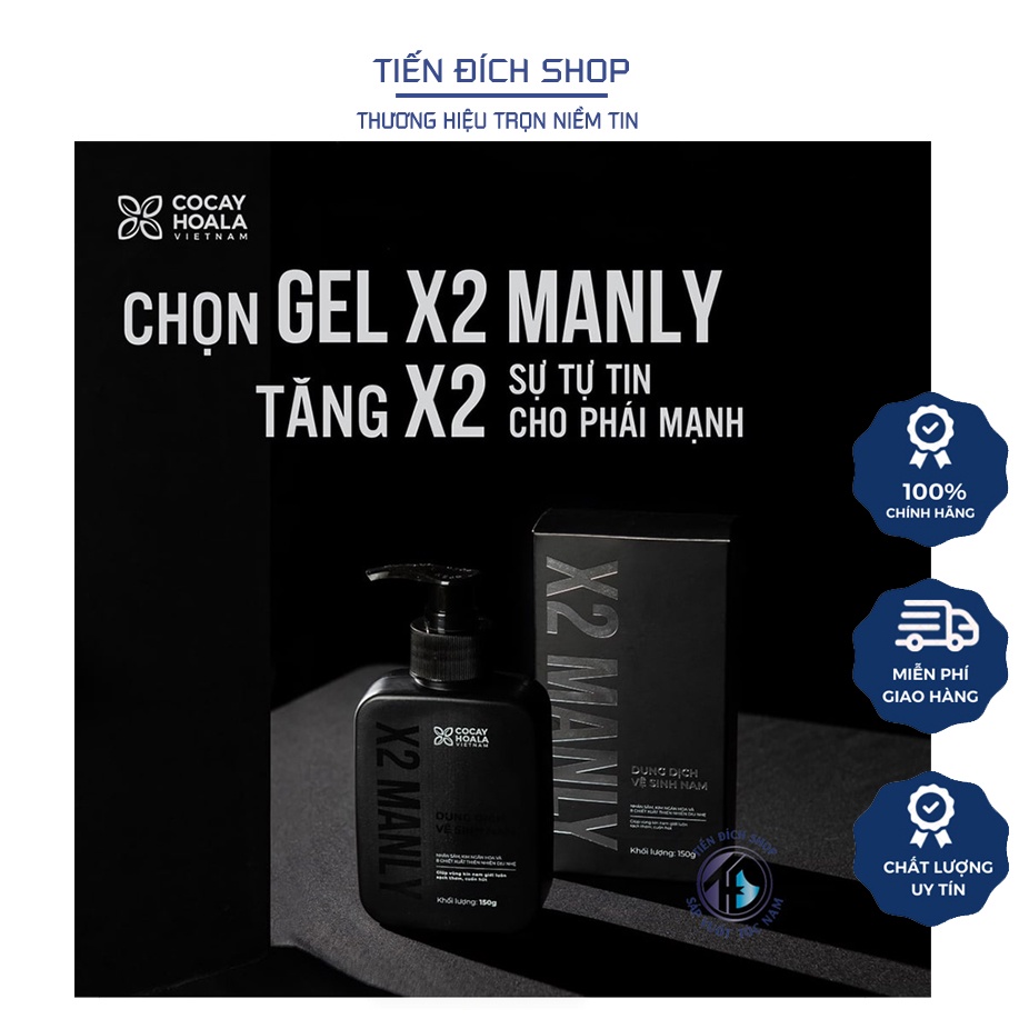 Dung Dịch Vệ Sinh Nam X2 Manly 150g – HOT 2022 cho phái mạnh