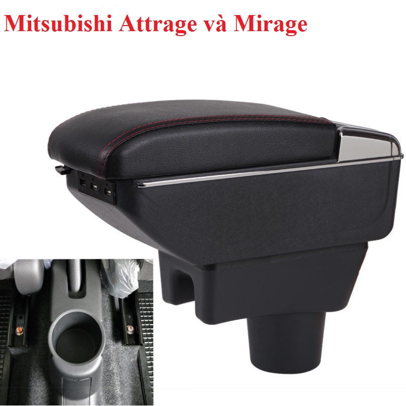 Hộp tỳ tay ô tô Mitsubishi Attrage và Mirage Có 2 loại: DUSB-ATG (có usb ) hoặc JDZX-ATG (không có usb)