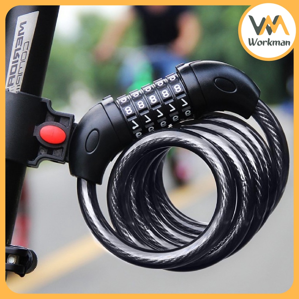 Khóa dây 5 số chống trộm XE ĐẠP - XE MÁY