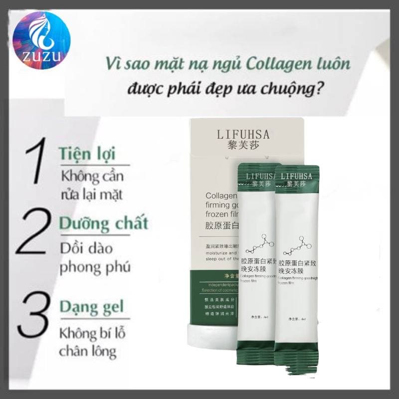 Mặt nạ ngủ collagen dưỡng trắng giúp da căng bóng trẻ hoá làn da